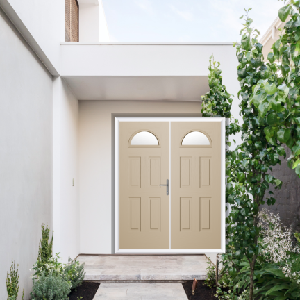 Comp Door Winslow 1 Composite French Door In Cream