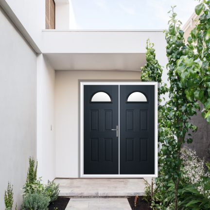 Comp Door Winslow 1 Composite French Door In Anthracite Grey