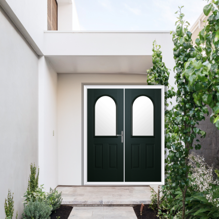 Comp Door Grafton Composite French Door In Green