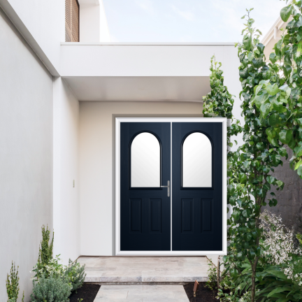 Comp Door Grafton Composite French Door In Blue