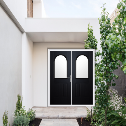 Comp Door Grafton Composite French Door In Schwarzbraun