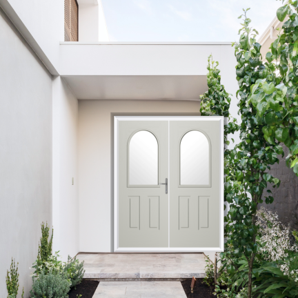 Comp Door Grafton Composite French Door In Foiled White