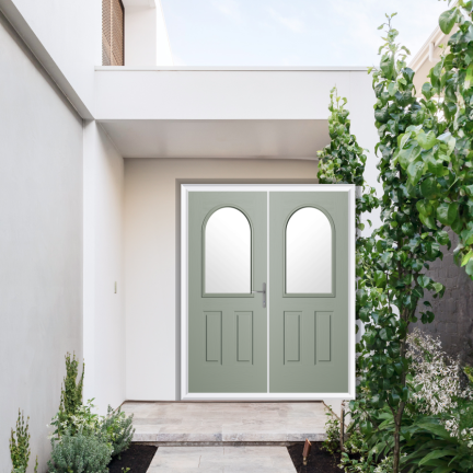 Comp Door Grafton Composite French Door In Agate Grey