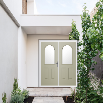 Comp Door Grafton Composite French Door In Pebble Grey