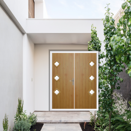Comp Door Richmond Composite French Door In Irish Oak