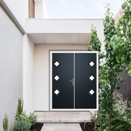 Comp Door Richmond Composite French Door In Anthracite Grey
