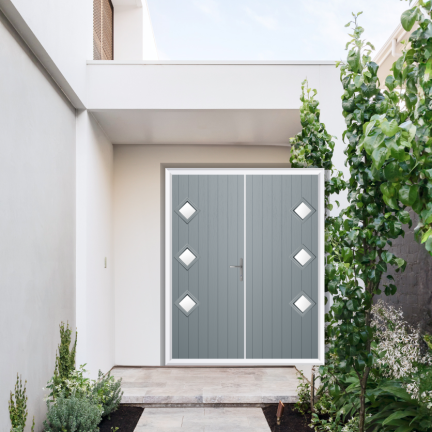 Comp Door Richmond Composite French Door In French Grey