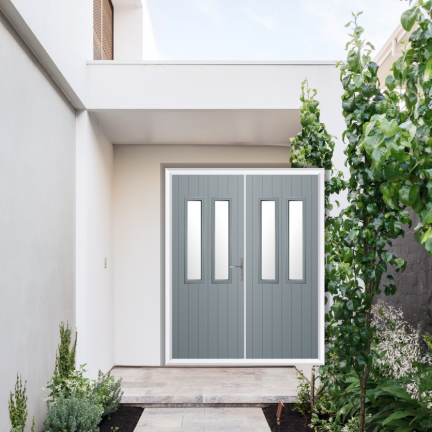 Comp Door Wellington Composite French Door In French Grey