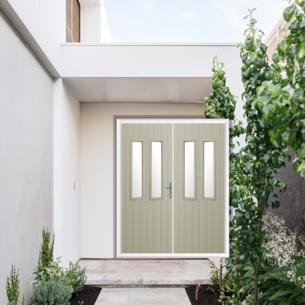 Comp Door Wellington Composite French Door In Pebble Grey
