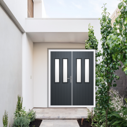 Comp Door Wellington Composite French Door In Slate Grey