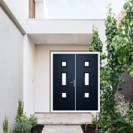 Comp Door York Composite French Door In Blue