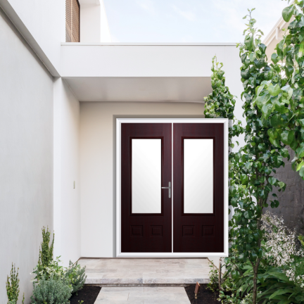 Comp Door Walcot Composite French Door In Rosewood