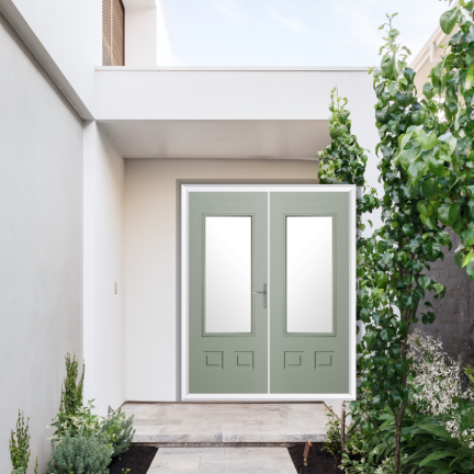 Comp Door Walcot Composite French Door In Agate Grey