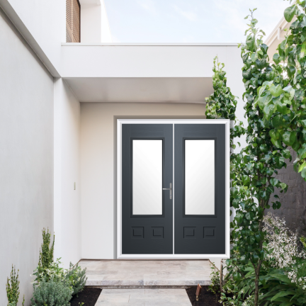Comp Door Walcot Composite French Door In Slate Grey