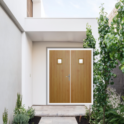 Comp Door Brampton Composite French Door In Irish Oak