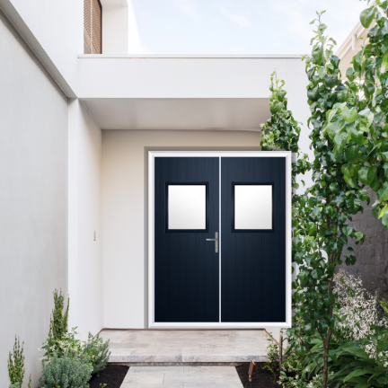 Comp Door Fife Composite French Door In Blue