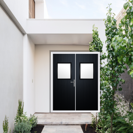 Comp Door Fife Composite French Door In Black