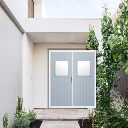 Comp Door Fife Composite French Door In Duck Egg Blue