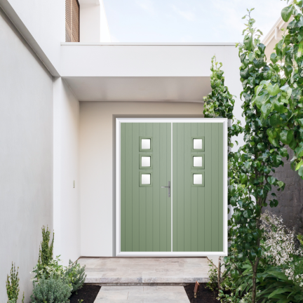 Comp Door Montrose Composite French Door In Chartwell Green