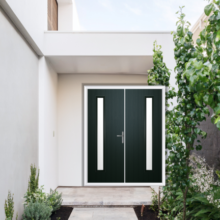 Comp Door Sutherland Composite French Door In Green