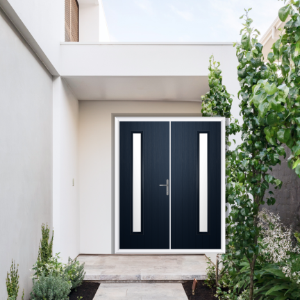 Comp Door Sutherland Composite French Door In Blue