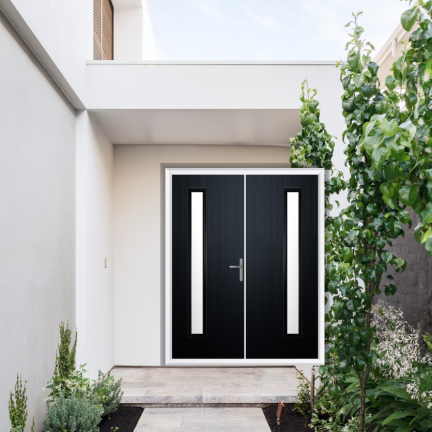 Comp Door Sutherland Composite French Door In Black