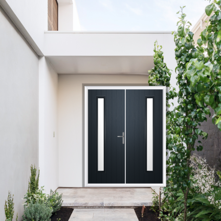 Comp Door Sutherland Composite French Door In Anthracite Grey