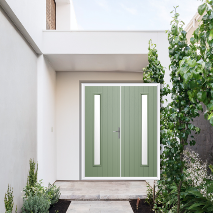 Comp Door Sutherland Composite French Door In Chartwell Green