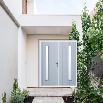 Comp Door Sutherland Composite French Door In Duck Egg Blue