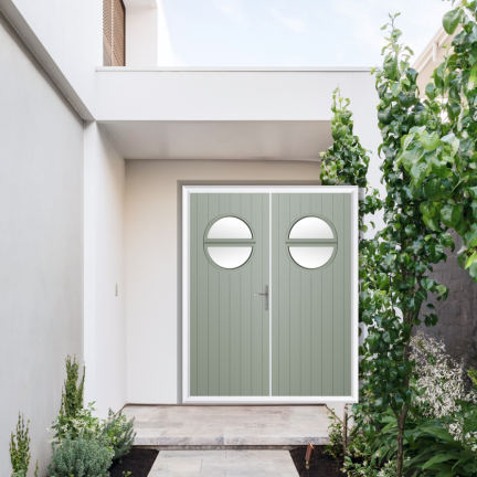 Comp Door Kent Composite French Door In Agate Grey