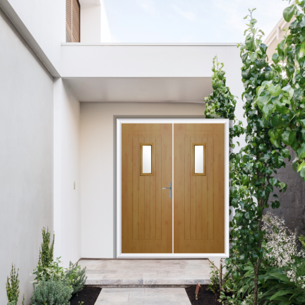 Comp Door Carlisle Composite French Door In Irish Oak