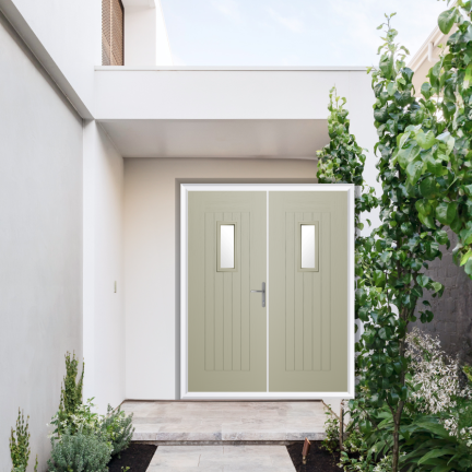 Comp Door Carlisle Composite French Door In Pebble Grey