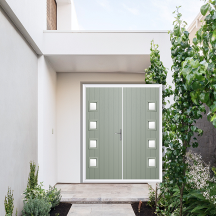 Comp Door Sussex Composite French Door In Agate Grey