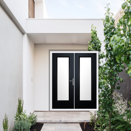 Comp Door Hatton Composite French Door In Black