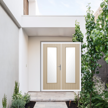 Comp Door Hatton Composite French Door In Cream