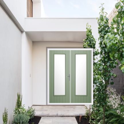 Comp Door Hatton Composite French Door In Chartwell Green