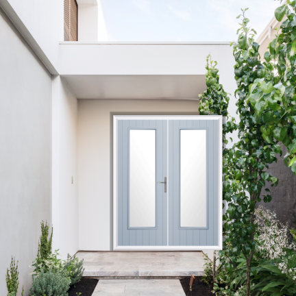 Comp Door Hatton Composite French Door In Duck Egg Blue