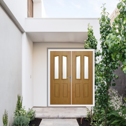Comp Door Highbury Composite French Door In Irish Oak