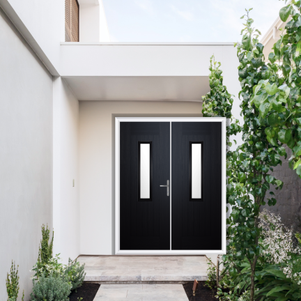 Comp Door Derry Composite French Door In Schwarzbraun