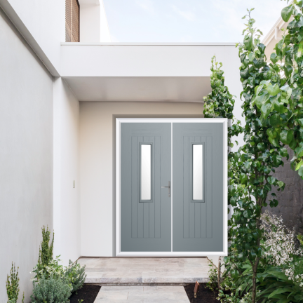 Comp Door Derry Composite French Door In French Grey