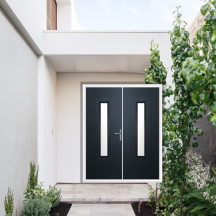 Comp Door Hexham Composite French Door In Anthracite Grey