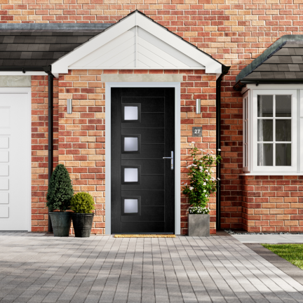 Door Stop Modern 4 Square (84) Composite Modern Door