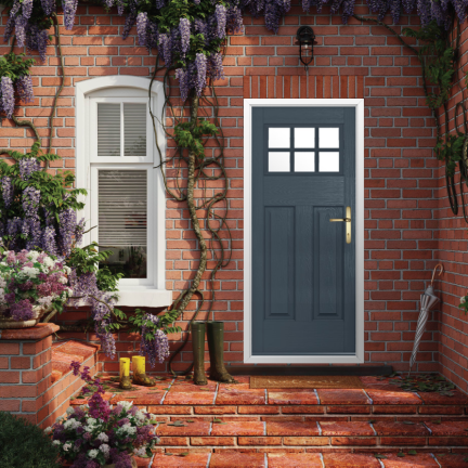 Solidor Kensington Composite Traditional Door In Anthracite Grey