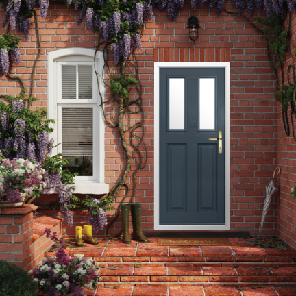 Solidor Canterbury Composite Traditional Door In Anthracite Grey