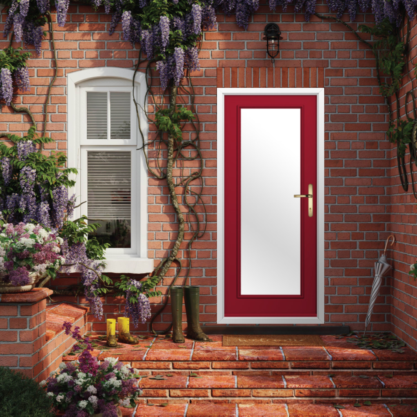 Solidor Windsor Composite Traditional Door In Ruby Red Image