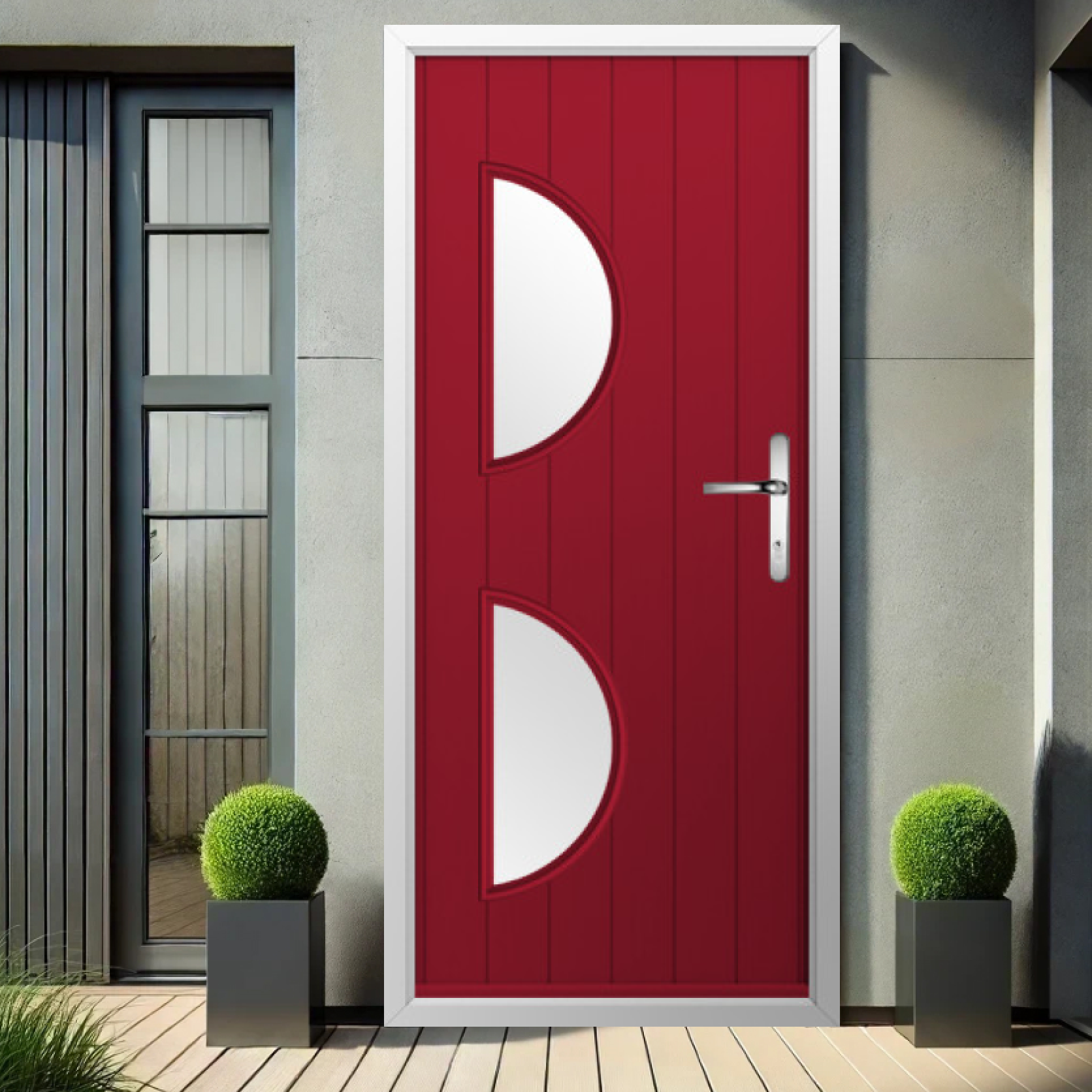 Solidor Siena Composite Contemporary Door In Ruby Red Large
                        Image
