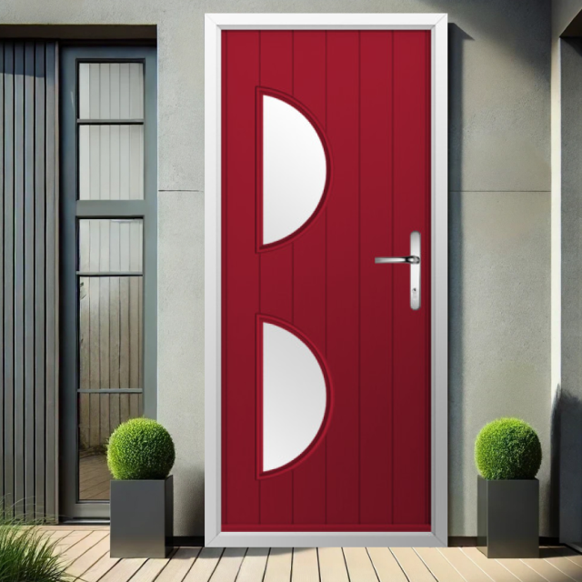 Solidor Siena Composite Contemporary Door In Ruby Red Thumbnail