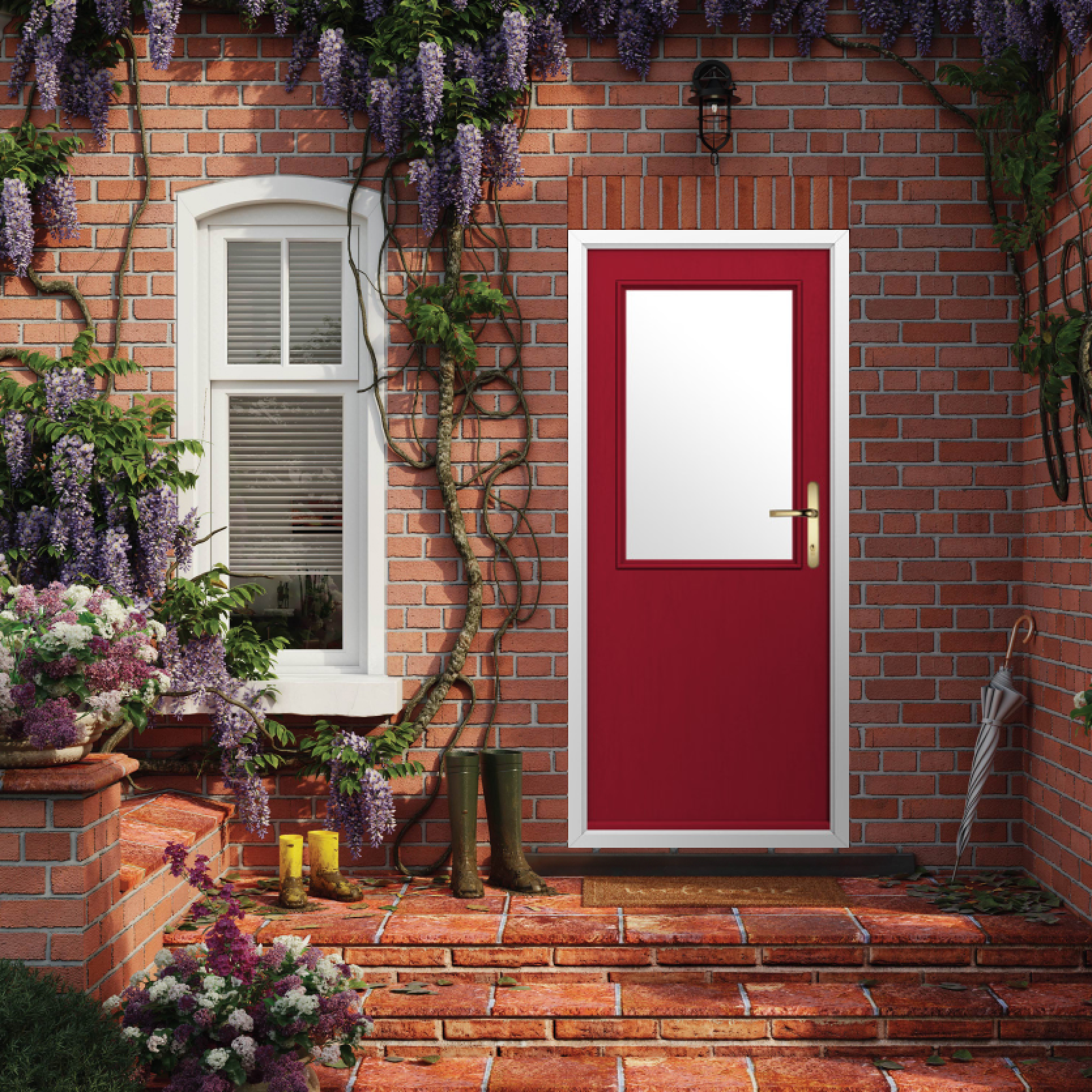 Solidor Flint Beeston Composite Traditional Door In Ruby Red Large
                        Image