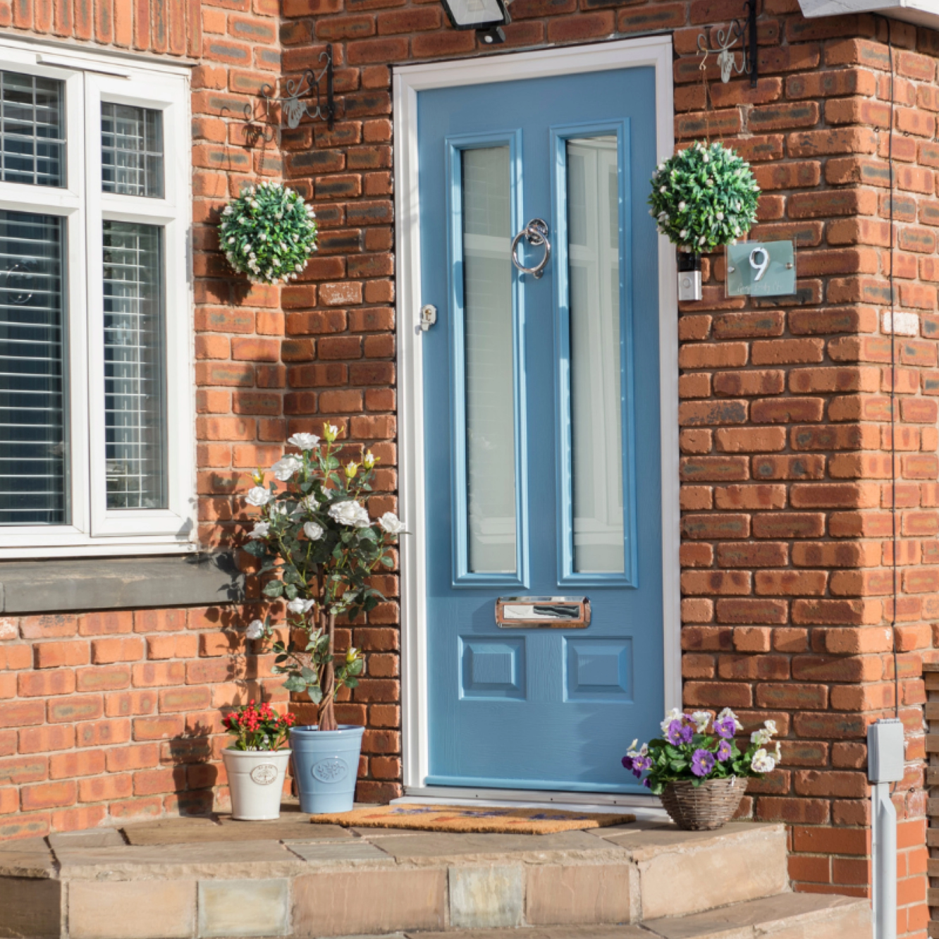 Solidor Thornbury Solid Composite Traditional Door In Ruby Red Image