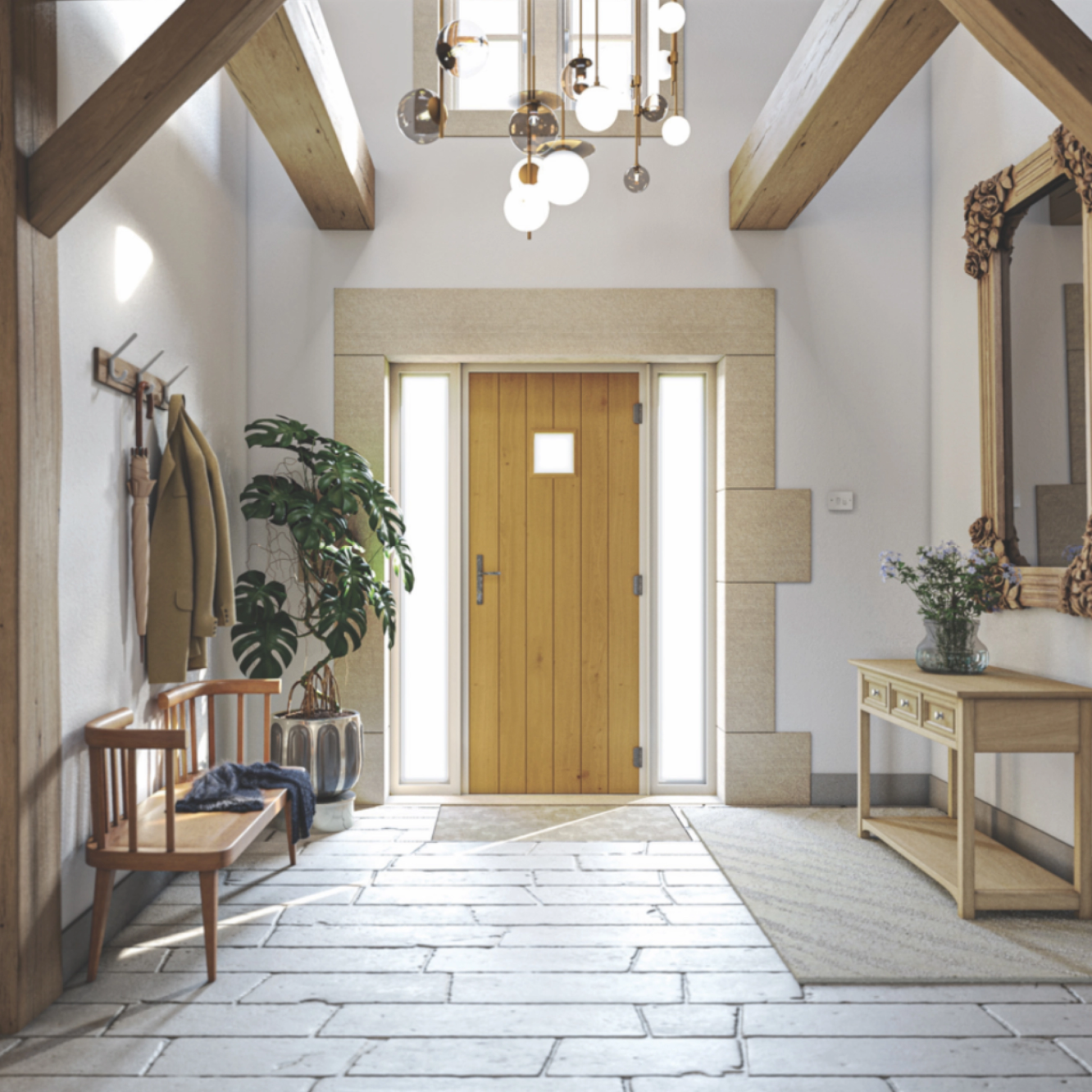 Solidor Siena Composite Contemporary Door In Ruby Red Image